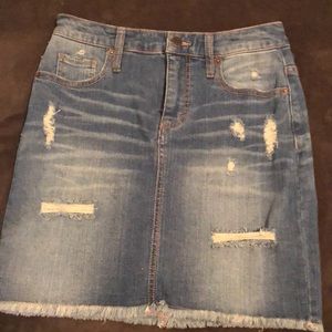 Denim mini skirt